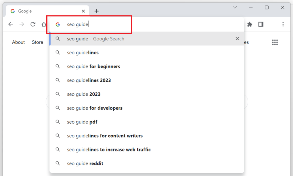 Search Google using Keywords