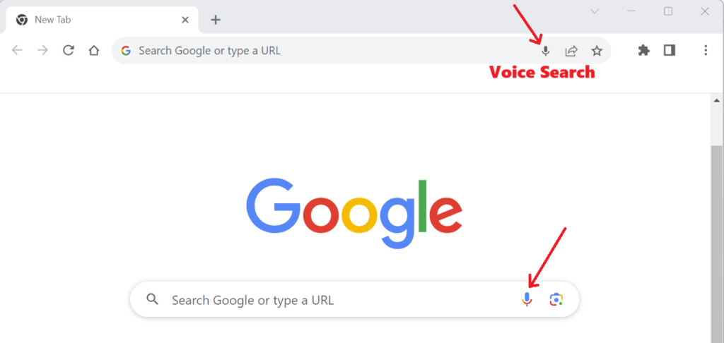 Voice search in chrome omnibox